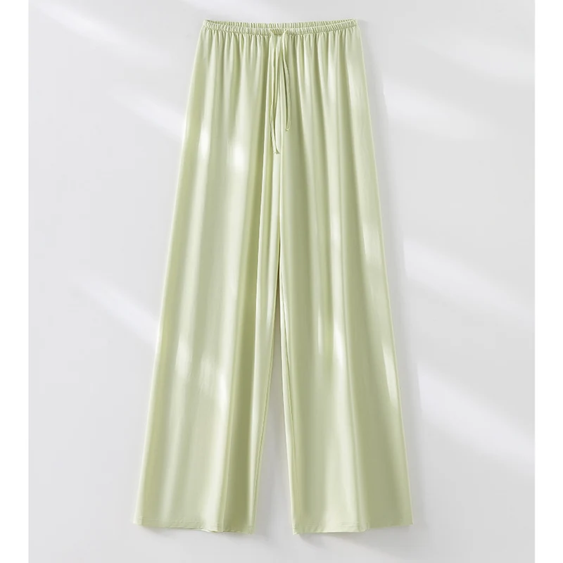 Damen Weite Relax-Hose aus seidigem Modal mit elastischem Bund und Tunnelzug Drune