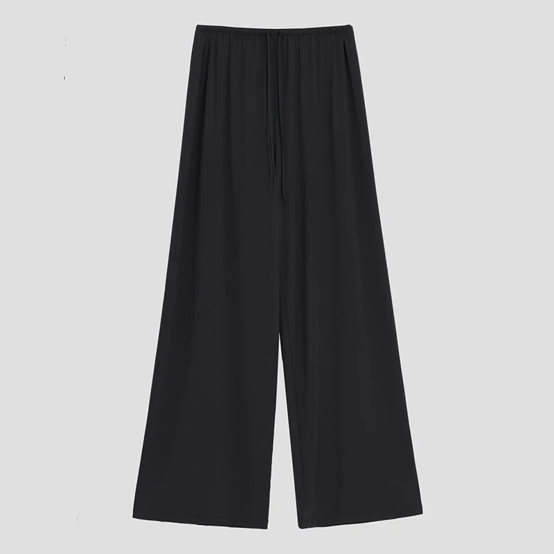 Damen Weite Relax-Hose aus seidigem Modal mit elastischem Bund und Tunnelzug Drune