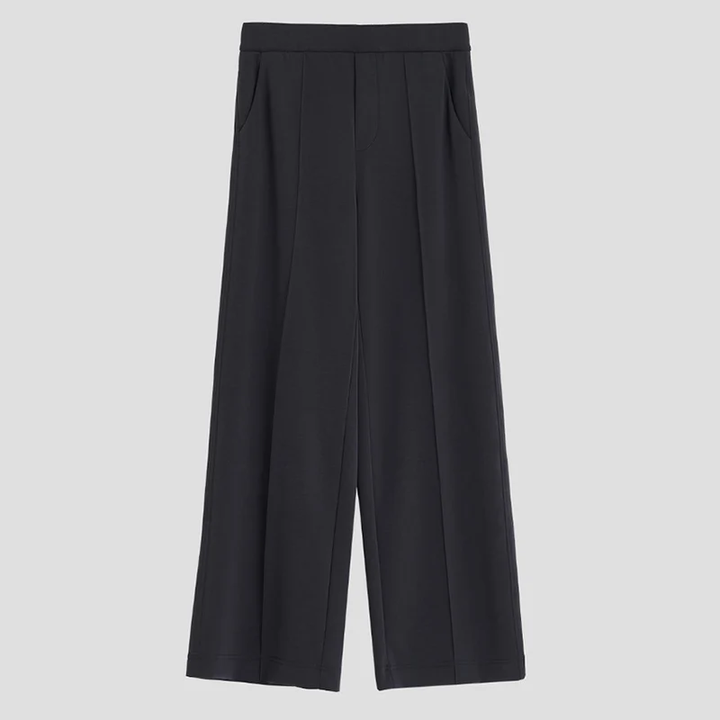 Damen Weite Palazzo-Hose aus Ponte-Jersey mit elastischem Komfortbund und Bügelfalte Drune