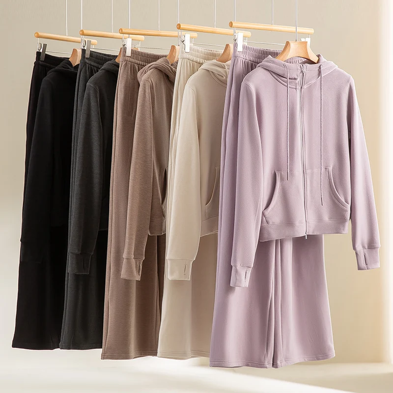 Damen weite Lounge-Hose mit elastischem Bund und Eingrifftaschen Drune
