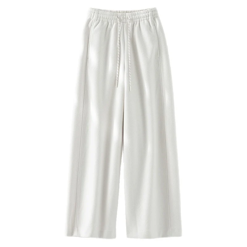 Damen Weite Komfort-Strickhose mit Gummibund und Tunnelzug Drune