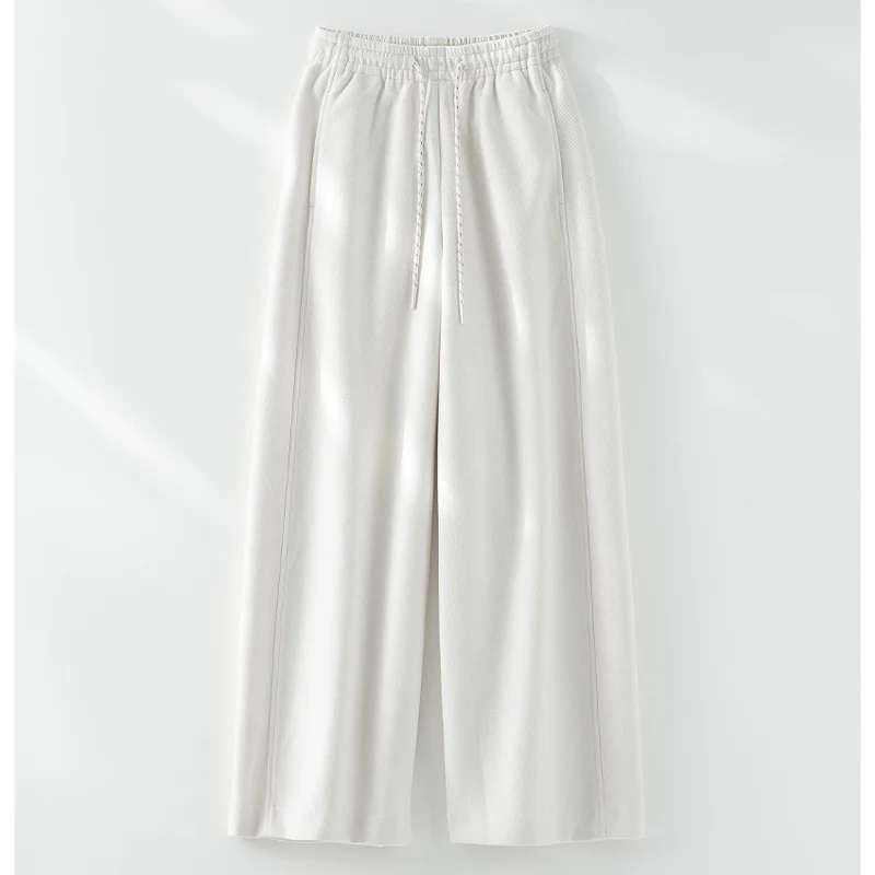 Damen Weite Komfort-Strickhose mit Gummibund und Tunnelzug Drune