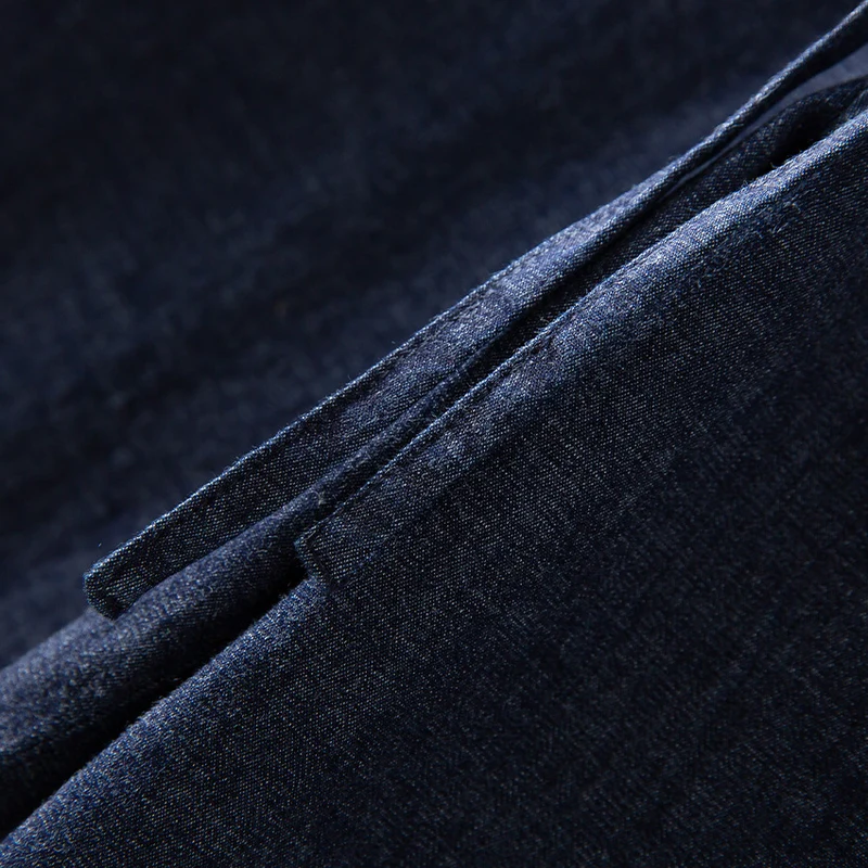 Damen Weite Jeanshose mit elastischem Bund und Tunnelzug Drune