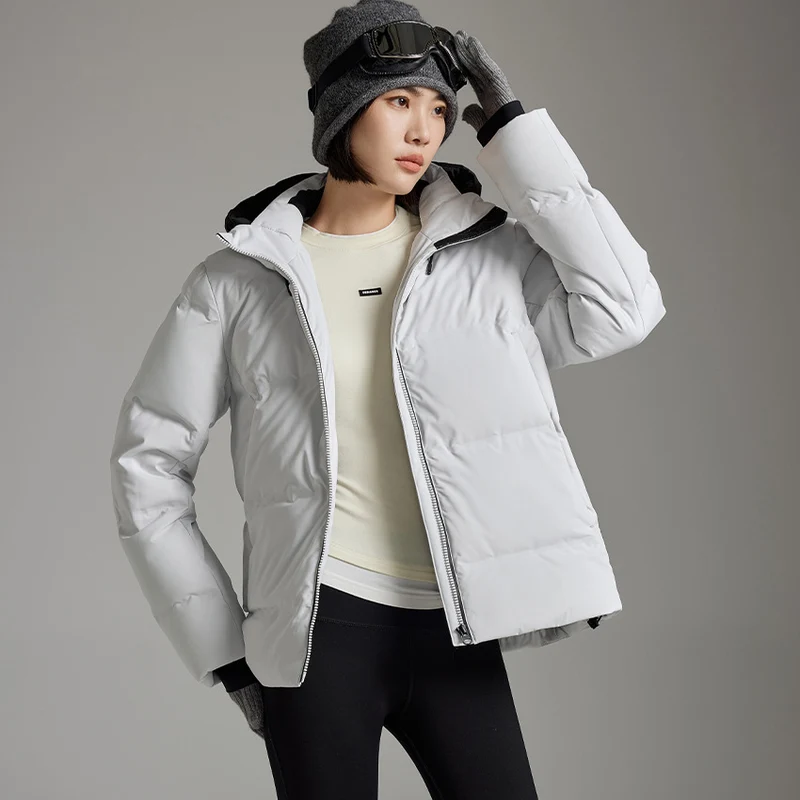 Damen Wattierte Winterjacke mit Kapuze, Thermo-Isolierung und winddichter Außenhülle Drune