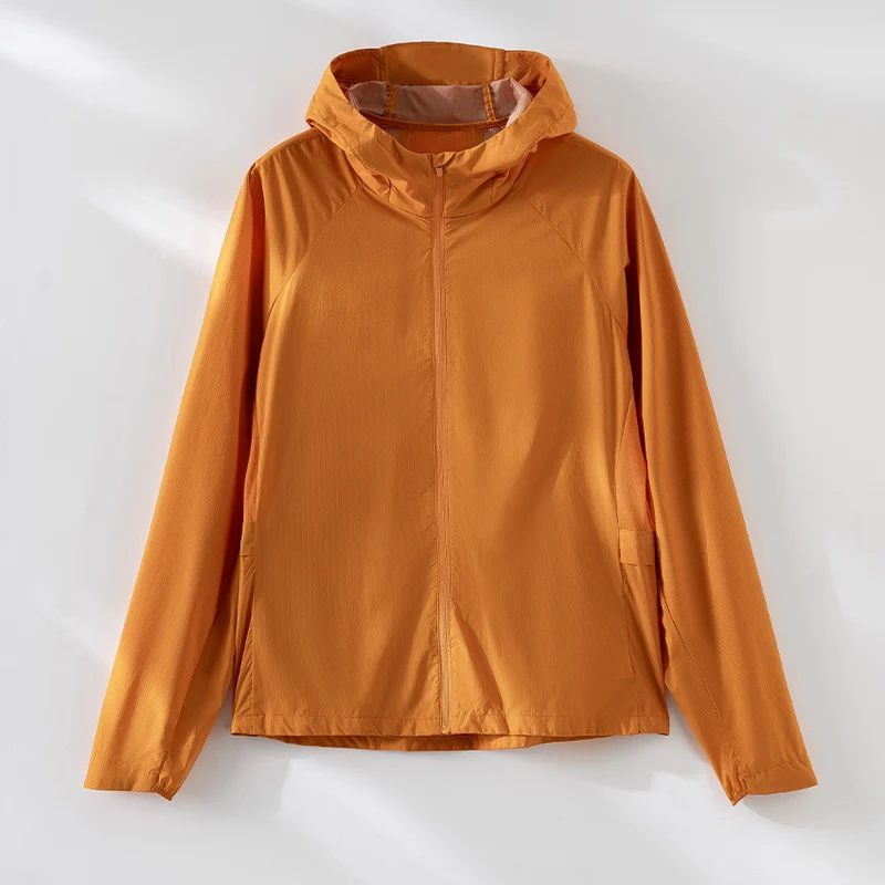 Damen ultraleichte Kapuzen-Schutzjacke aus Ripstop mit durchgehendem Reißverschluss Drune