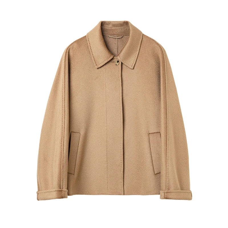 Damen Teddyjacke mit Hemdkragen und verdeckter Knopfleiste Drune