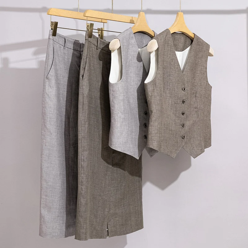 Damen Taillierter Midirock im Bleistift-Schnitt mit Frontschlitz und Gürtelschlaufen Drune
