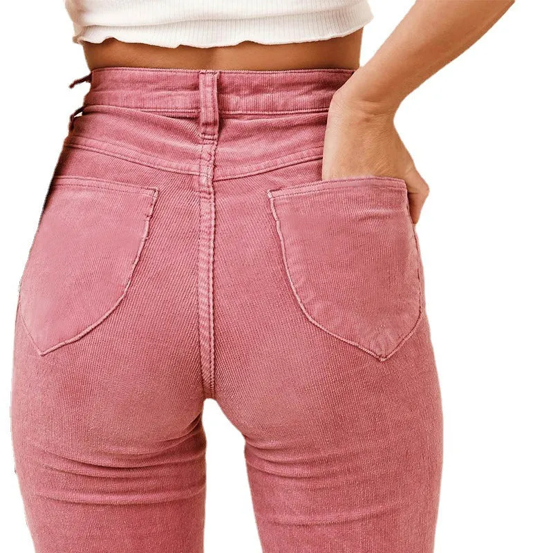 Damen Hochtaillierte Schlaghose mit weitem Bein und Stretchbund Drune