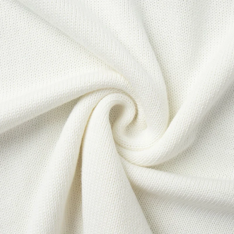 Damen Grobstrick-Kapuzenpullover aus reiner Baumwolle mit Kordelzug Drune