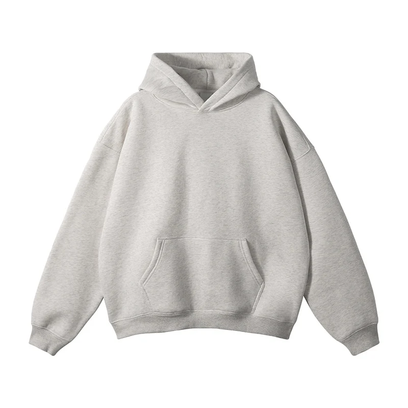 Unisex Schlichter Oversize-Kapuzenpullover mit Soft-Fleece-Innenseite und tiefer Raglannaht Drune