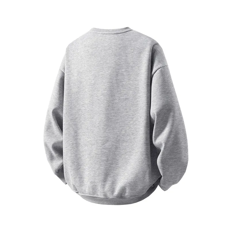 Unisex Oversized Rundhals-Sweatshirt aus French-Terry mit überschnittener Schulter Drune
