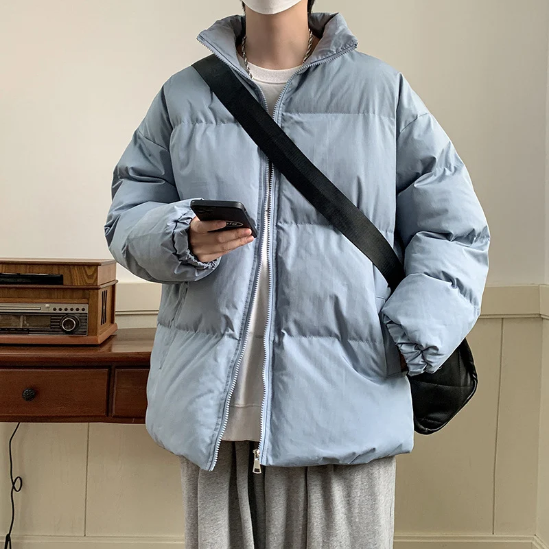Unisex Oversize Steppjacke mit hohem Stehkragen und Thermofutter Drune