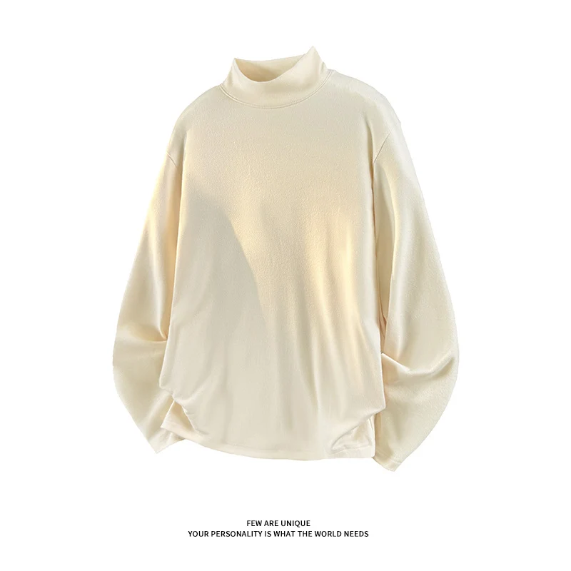 Unisex Oversize-Stehkragen-Sweatshirt mit Raglanärmeln und weichem Baumwollfleece Drune