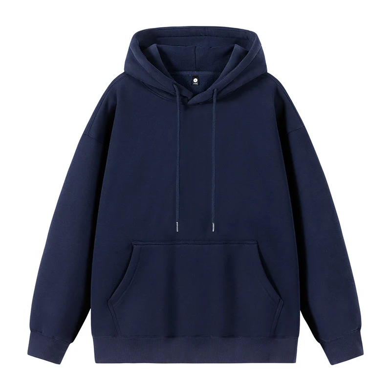 Unisex Oversize-Kapuzenpullover mit Kängurutasche und überschnittener Schulter Drune