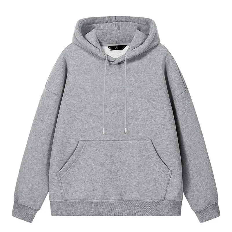 Unisex Oversize-Kapuzenpullover mit Kängurutasche und überschnittener Schulter Drune