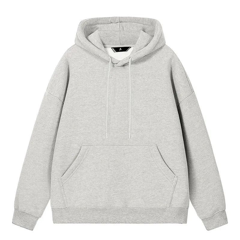Unisex Oversize-Kapuzenpullover mit Kängurutasche und überschnittener Schulter Drune