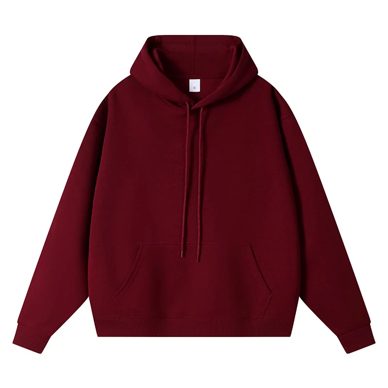 Unisex Oversize-Kapuzenpullover mit Kängurutasche und Rippbündchen Drune