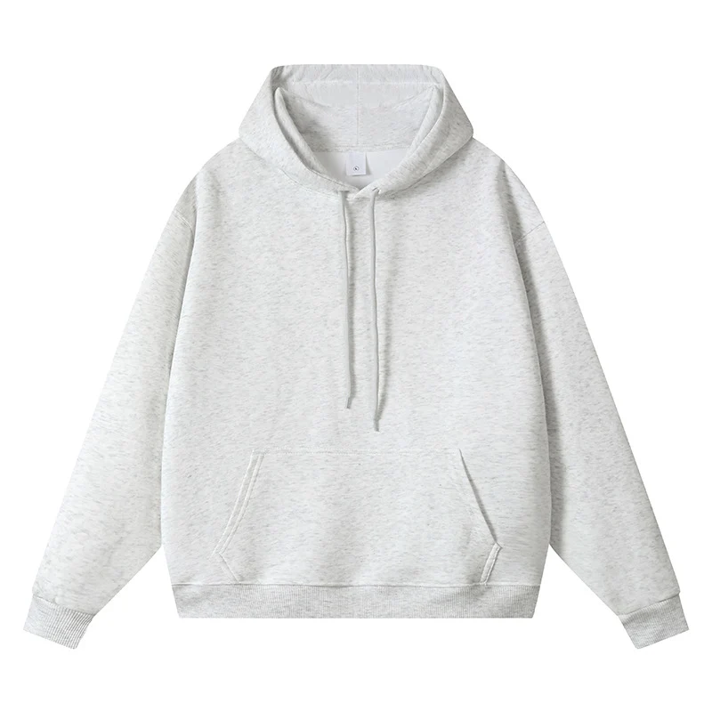 Unisex Oversize-Kapuzenpullover mit Kängurutasche und Rippbündchen Drune