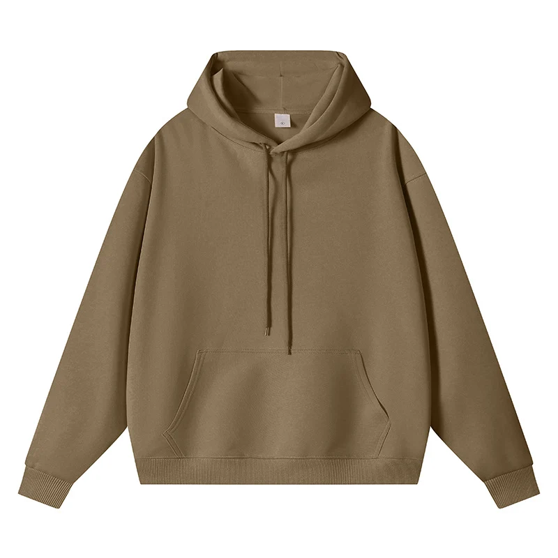 Unisex Oversize-Kapuzenpullover mit Kängurutasche und Rippbündchen Drune