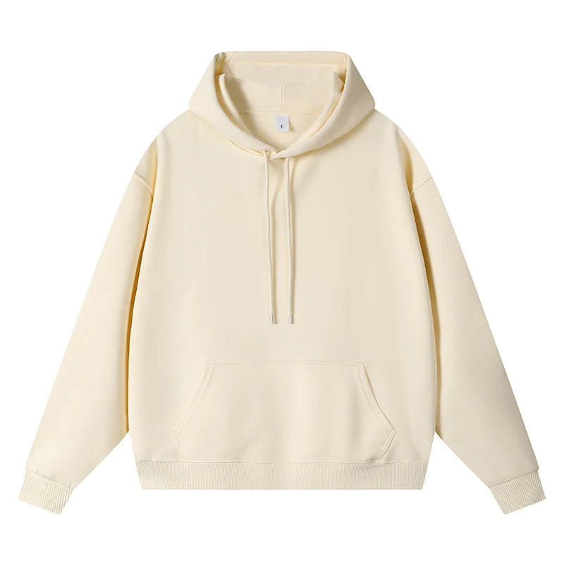 Unisex Oversize-Kapuzenpullover mit Kängurutasche und Rippbündchen Drune