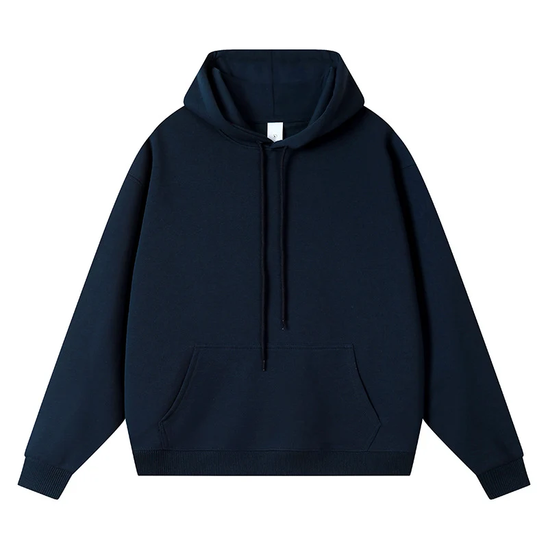Unisex Oversize-Kapuzenpullover mit Kängurutasche und Rippbündchen Drune
