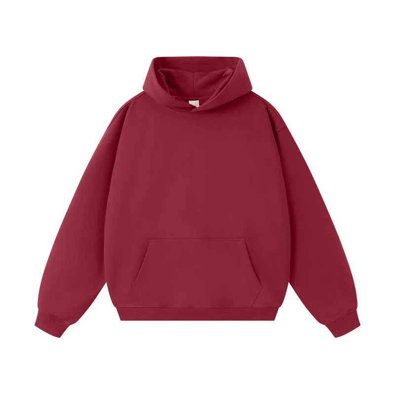 Unisex Oversize-Kapuzenpullover mit Kängurutasche und Raglanärmeln Drune