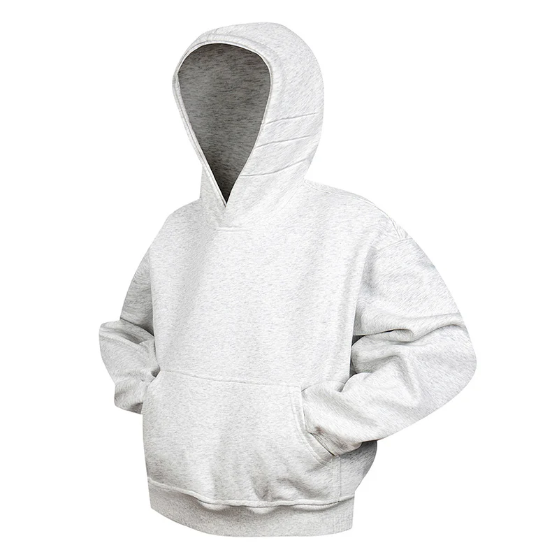 Unisex Oversize-Kapuzenpullover mit Kängurutasche und gerippten Bündchen Drune