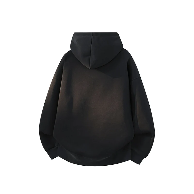 Unisex Oversize-Kapuzenpullover mit Kängurutasche, Raglanärmeln und gerippten Bündchen Drune