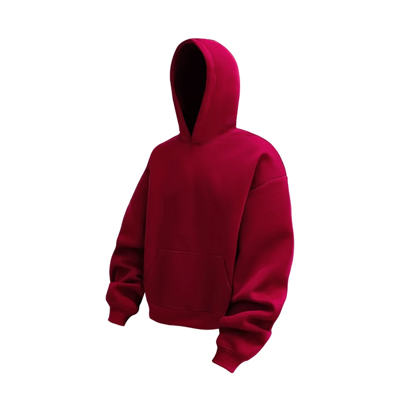 Unisex Oversize-Kapuzenpullover aus schwerer Fleecequalität mit Kängurutasche Drune