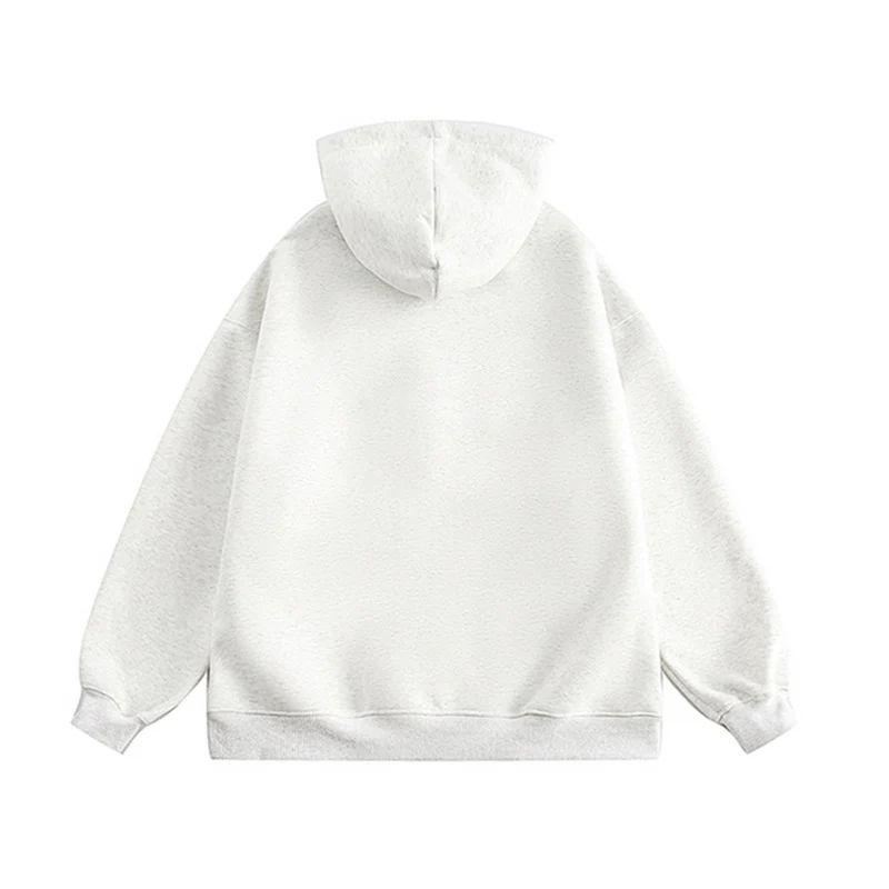 Unisex Oversize-Kapuzenjacke mit durchgehendem Reißverschluss und weichem Fleece-Innenfutter Drune