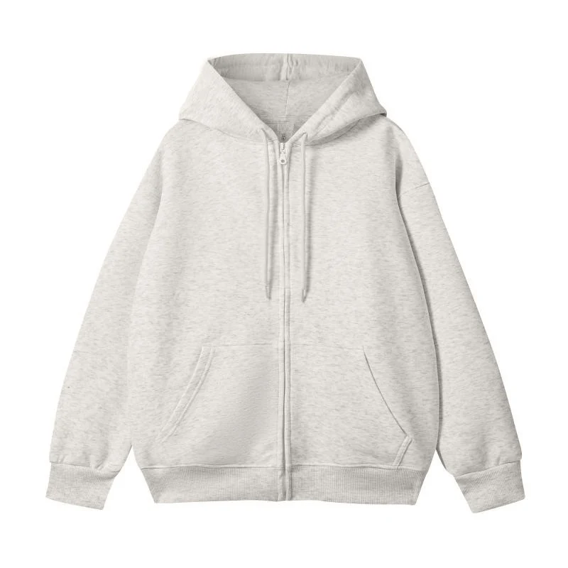 Unisex Oversize-Kapuzenjacke mit durchgehendem Reißverschluss und Kängurutasche Drune