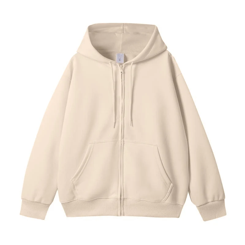 Unisex Oversize-Kapuzenjacke mit durchgehendem Reißverschluss und Kängurutasche Drune