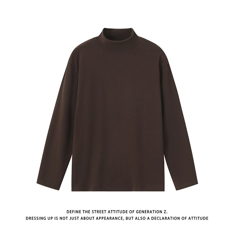 Unisex Minimalistischer Feinstrick-Mockneck-Pullover im Oversize-Relaxed‑Schnitt Drune