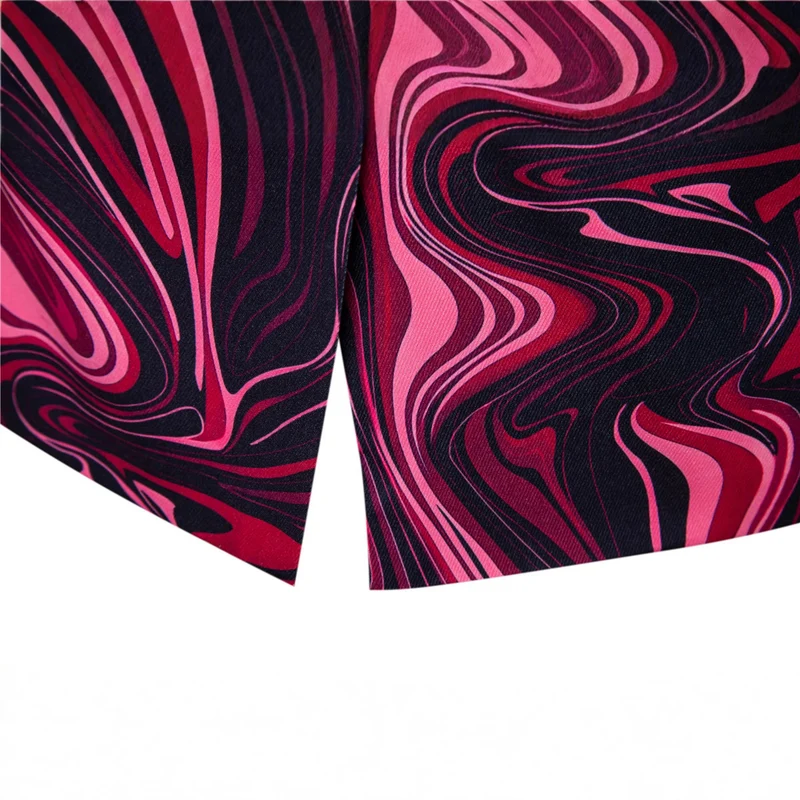 Herren Zweiteiliges Statement-Sakko und Anzughose mit psychedelischem Swirl-Print Drune