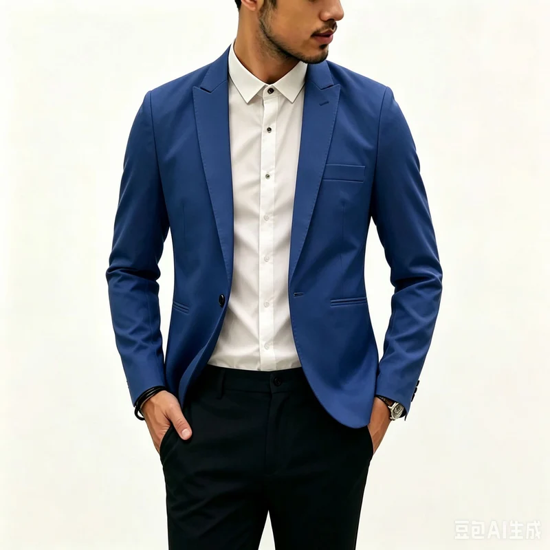 Herren Zweiteiliges Slim‑Fit Anzugset mit schmalem Revers und Stretchgewebe Drune
