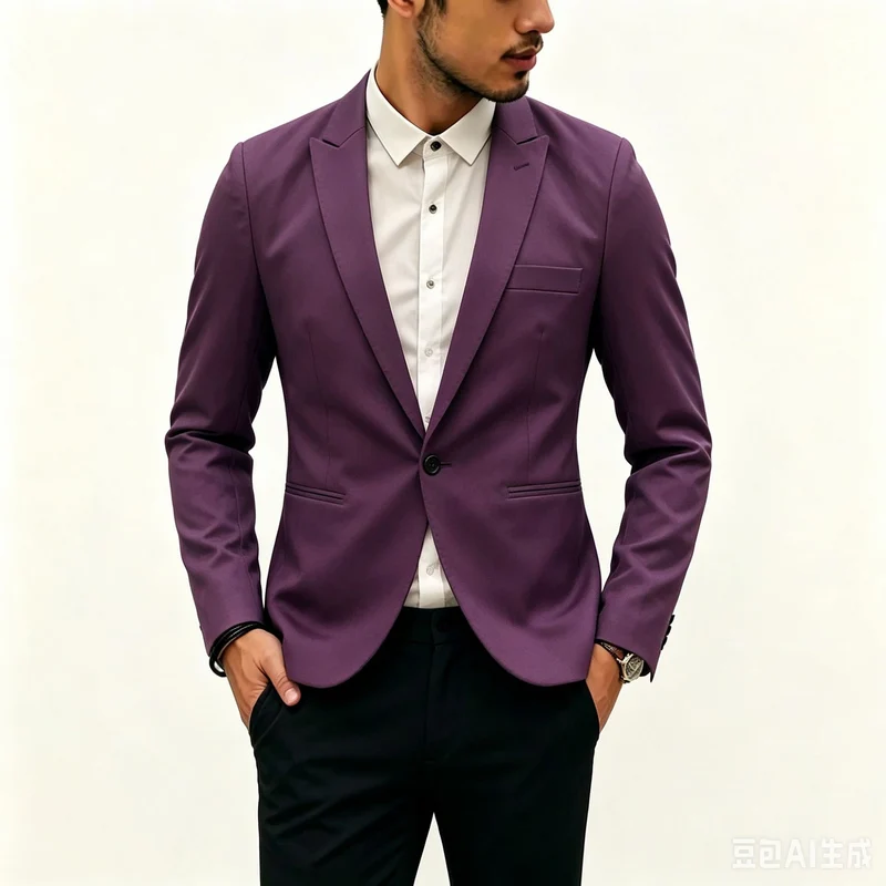 Herren Zweiteiliges Slim‑Fit Anzugset mit schmalem Revers und Stretchgewebe Drune