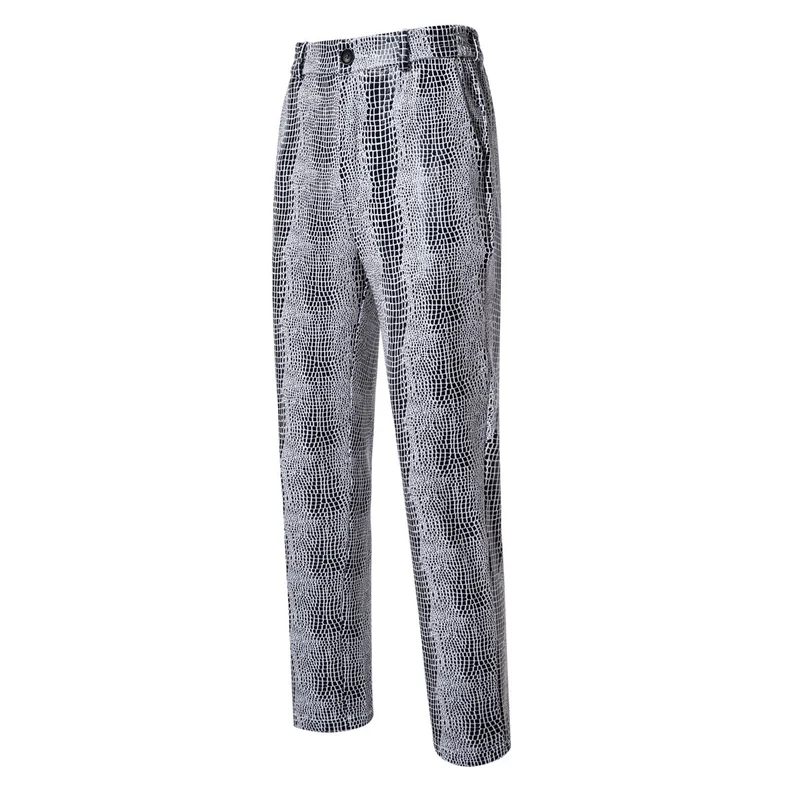 Herren Zweiteiliges Glamour-Anzugset mit metallischem Kroko-Effekt und schmaler Silhouette Drune