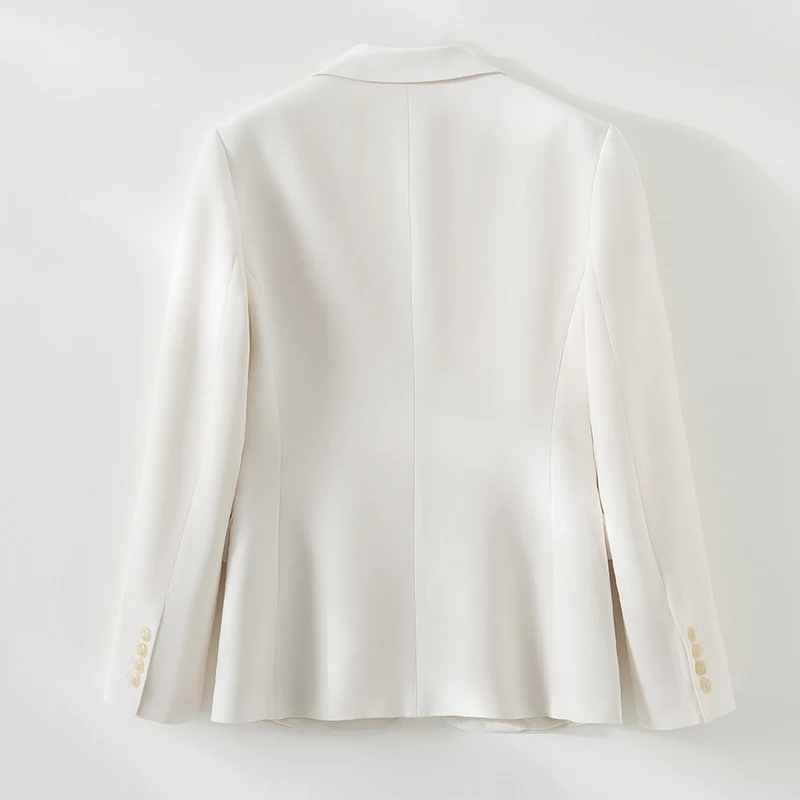 Damen taillierter Ein-Knopf-Blazer mit Reverskragen und Pattentaschen Drune