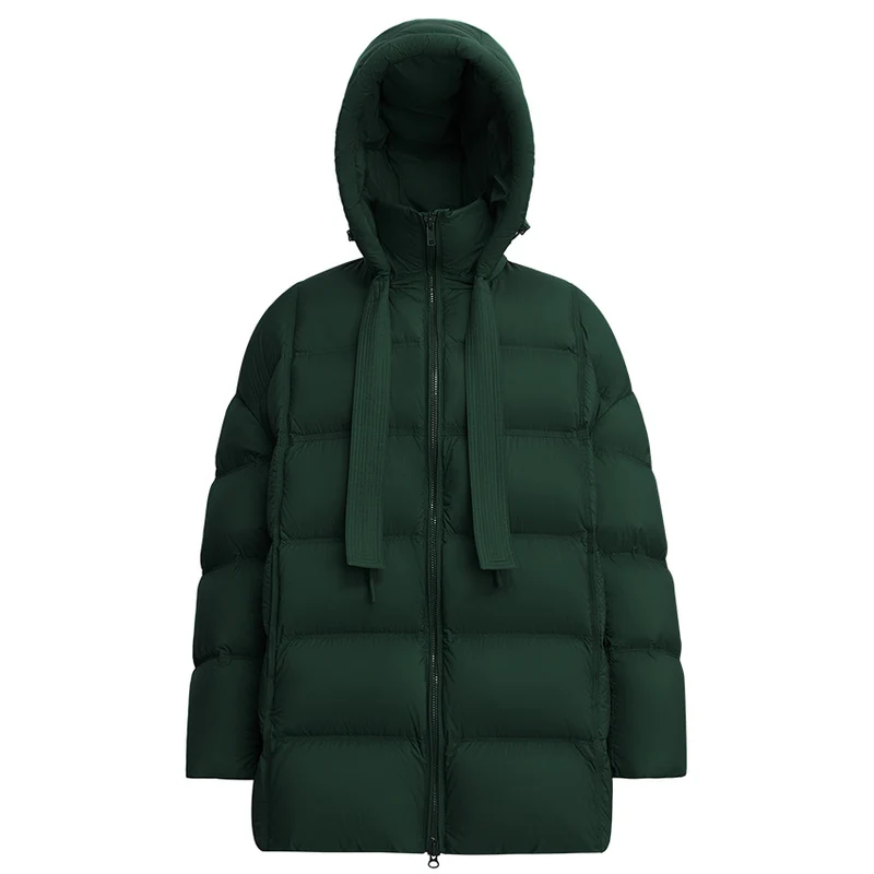 Damen Steppige wärmende Daunenjacke mit Kapuze und weiter Silhouette Drune