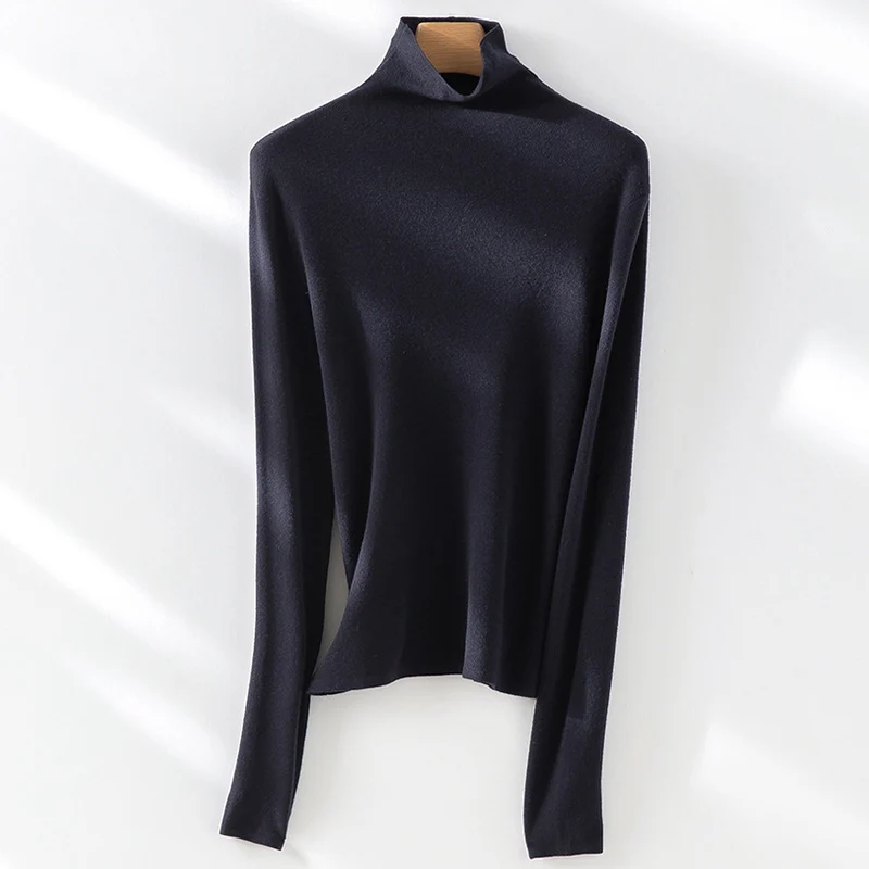 Damen Slim-Fit Feinstrick-Rollkragenpullover mit Stretch Drune