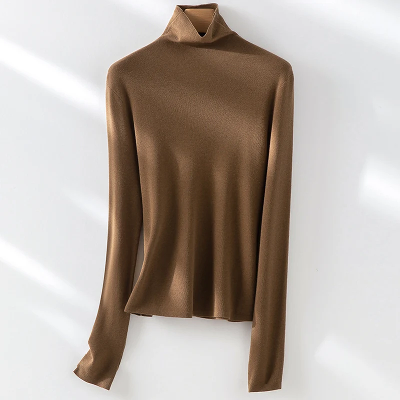 Damen Slim-Fit Feinstrick-Rollkragenpullover mit Stretch Drune