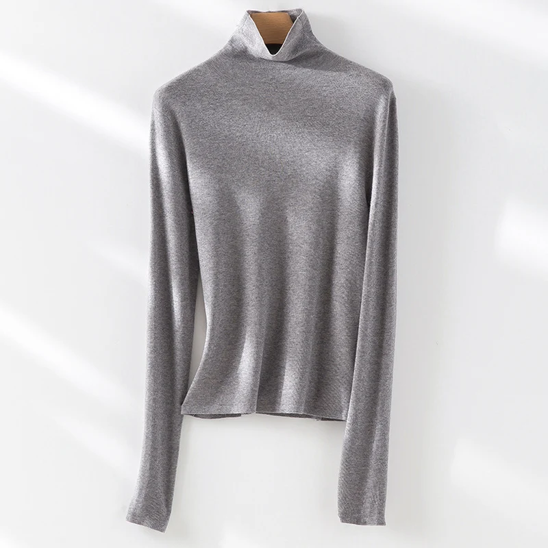 Damen Slim-Fit Feinstrick-Rollkragenpullover mit Stretch Drune