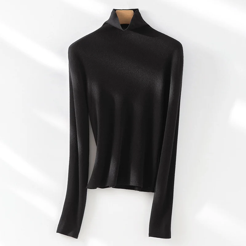 Damen Slim-Fit Feinstrick-Rollkragenpullover mit Stretch Drune