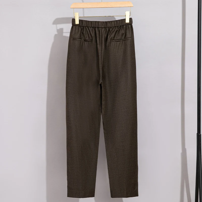 Damen Relaxed-Hose mit elastischem Bund, Tunnelzug und geradem Bein Drune