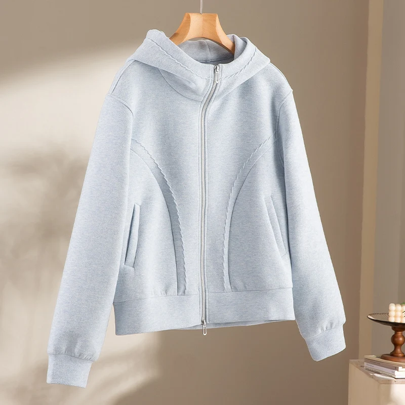 Damen Relaxed-Fleece-Hose mit hoher Taille, Tunnelzug und dekorativer Seitennaht Drune