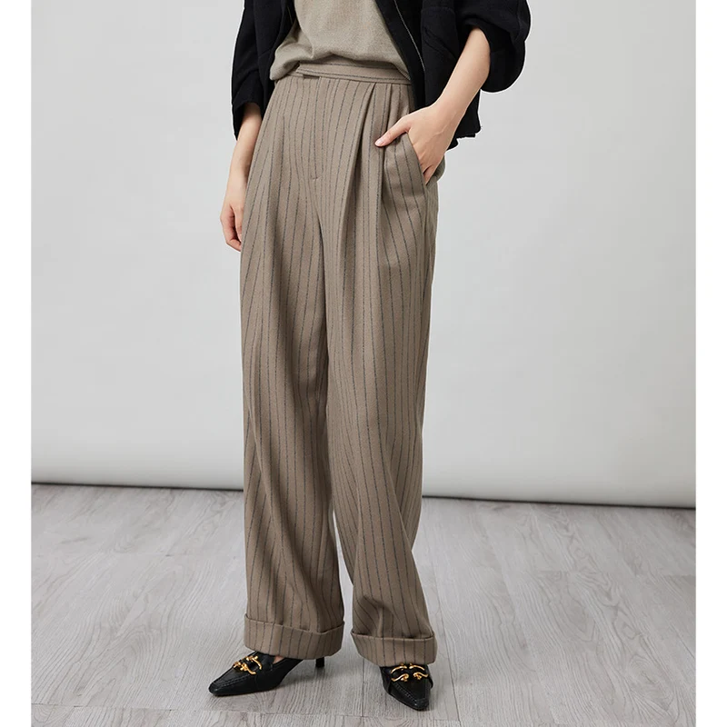Damen Oversize Wollmantel im Clean‑Cut‑Design mit Reverskragen und verdeckter Knopfleiste Drune