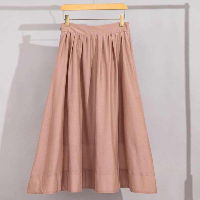 Damen Maxirock mit hohem Bund und soften Falten Drune