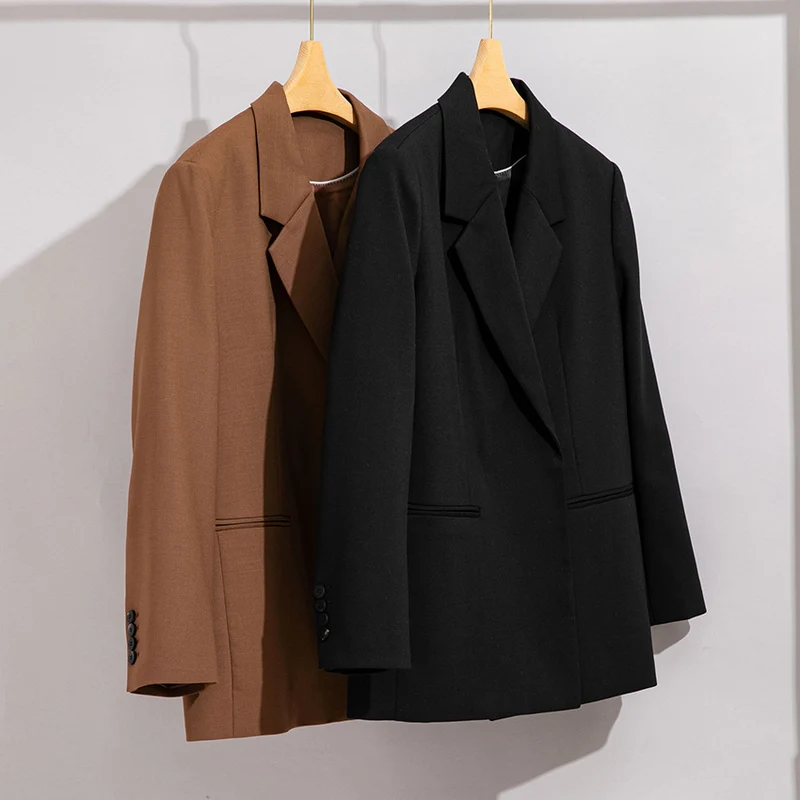 Damen Longline-Blazer mit verdeckter Knopfleiste und schmaler Silhouette Drune
