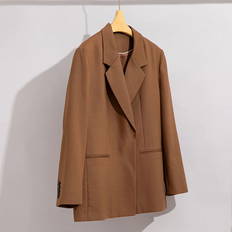 Damen Longline-Blazer mit verdeckter Knopfleiste und schmaler Silhouette Drune