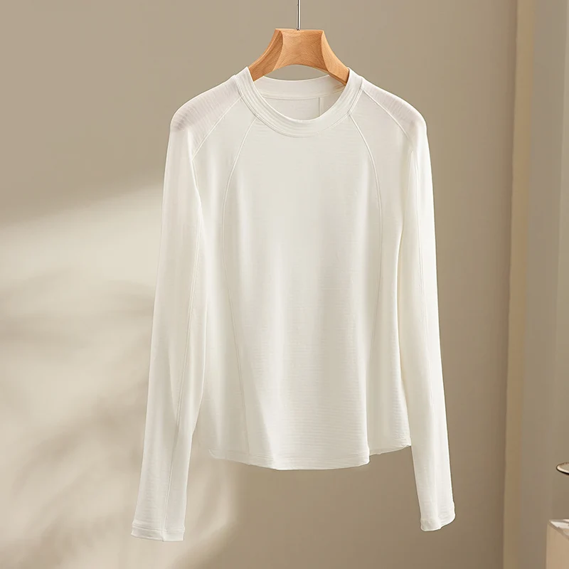 Damen Leichtes Longsleeve-Feinstrickshirt mit Raglanärmeln und Rundhalsausschnitt Drune